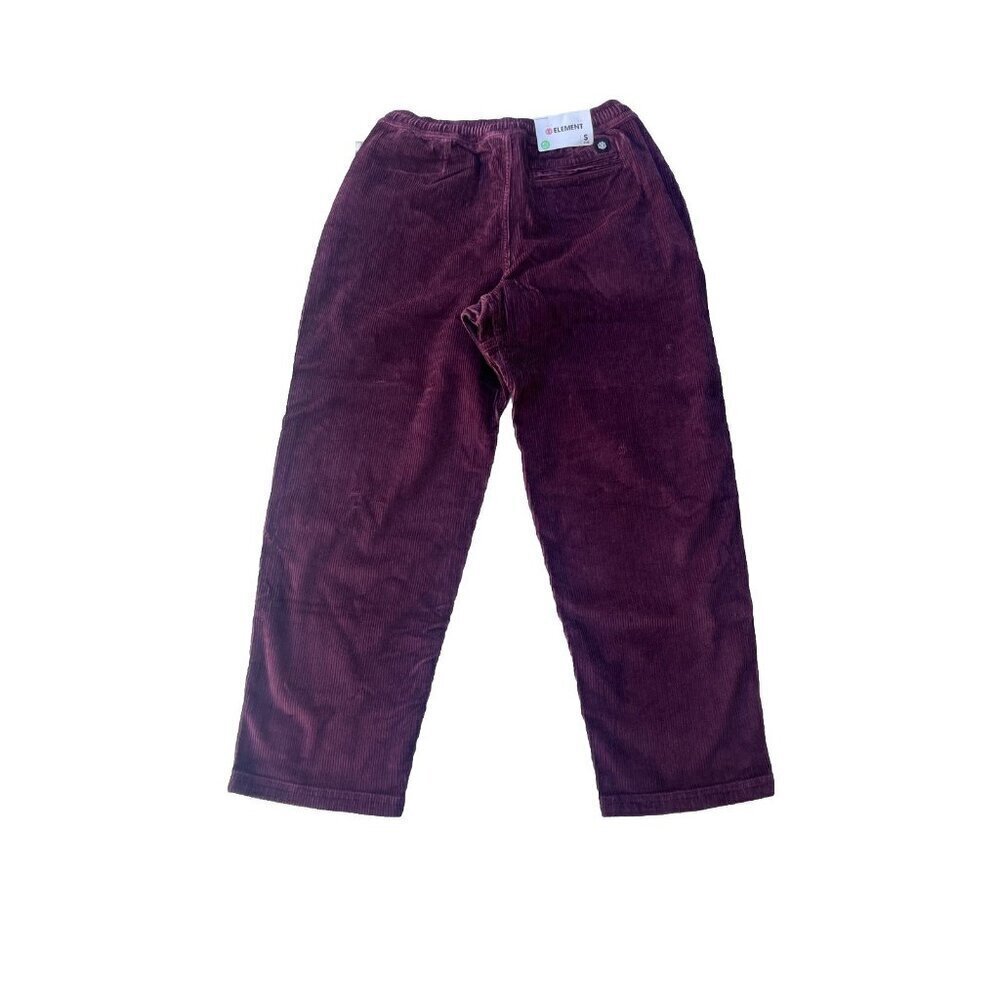 Element Chillin Cord Elastic Waist Pants Size Small Winetasting NWT - Picture 2 of 8